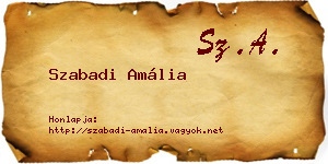 Szabadi Amália névjegykártya